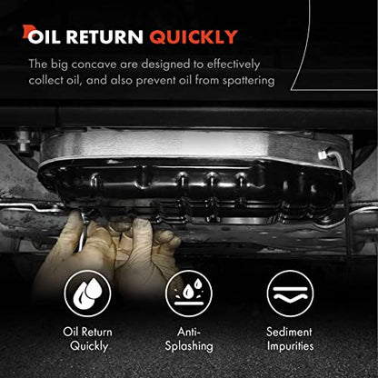 A-Premium Lower Engine Oil Pan Sump with Drain Plug Compatible with Subaru Outback 2013-2019, Forester 2011-2018, XV Crosstrek 2013-2015, Legacy 2013-2019, Impreza 2012-2016, Crosstrek, 2.0L 2.5L