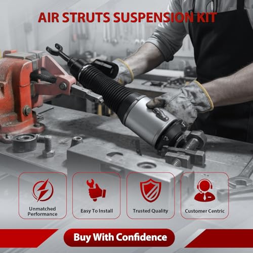 Rear Air Suspension Spring and Air Suspension Compressor Pump fit for Cadillac for XTS 2013-2019, 23152718 Air Suspension Shock Absorber Spring Strut Kit, Set of 3