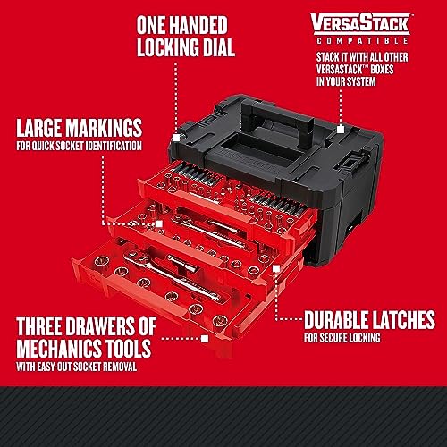 CRAFTSMAN Mechanics Tool Set, 230-Piece Hand Tool and Socket Set with 3-Drawer Tool Box (CMMT45305) - style: 230 Piece Set