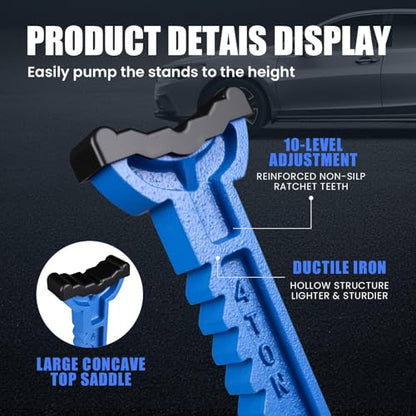 ANTPOWER Jack Stands 4 Ton (8,000 LBs) Heavy Duty Car Jacks Stand, 13.11"-20.28" Adjustable Height with Rubber Pad Double Locking for Lifting Automotive Small SUV, Pickup 1 Pair(4T) - style: 4T Double Pin Locking with Rubber Pads