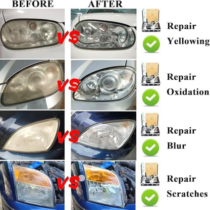 Pmbqifay 800g Headlight Restoration Liquid, Car Headlight Repair Fluid, Headlight Repair Polish Kit Refill Bottle for Repair Headlight Yellowing, Haze, Oxidation, Scrashes - size: L