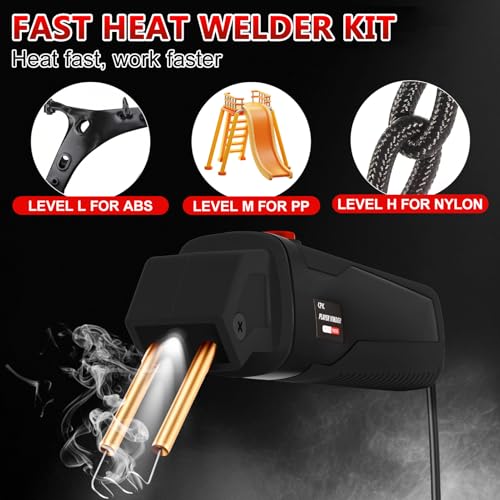 Plastic Welding Kit 5-in-1 Multi-Function Heat Gun for Cutting Shaping Automotive Bumper Repair Home DIY Projects Car Restoration Professionals and Enthusiasts - color: Black