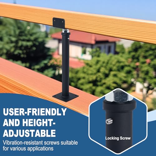 2 Pack U-Shaped Floor Jack, Heavy Duty Adjustable Steel Telepost with U-Head for 4x2, 4x4, 4x6 Joists, 15-19 Inch Adjustment Range, Screw Jack Post for Beam Support & Leveling - size: 15-19
