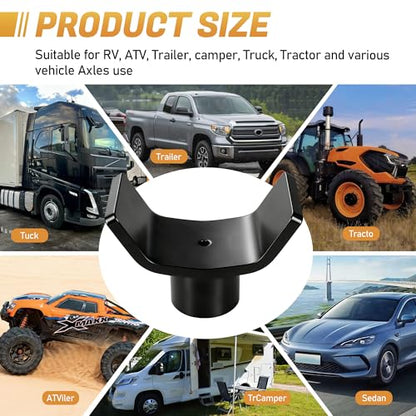 Bottle Jack Adapter Saddle for RV, Trailer & Truck, Square Axle Tube Cradle | Heavy Duty Steel Lifting Saddle for 2", 3", 4" Round & Square Shaft Tubes, 12ton Bottle Jack Accessories
