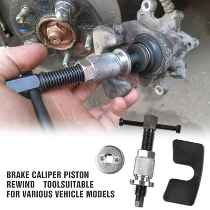 Car Brake Piston Wind Back Tool, Auto Rear Brake Pad Wind Back Tool, Brake Caliper Wind Back Tool for Replacement of Rear Brake Pad