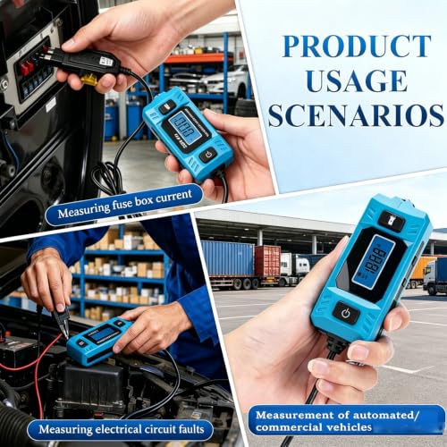 Automotive Circuit Fault Probe Tester, Automotive Current Draw Tester Max 48V, 0.01A~19.99A Car Auto Circuit Fault Probe Tool
