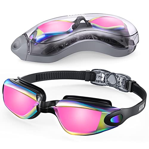 Aegend Swim Goggles, Swimming Goggles No Leaking Full Protect Adult Youth - color: Bright Fuchsia