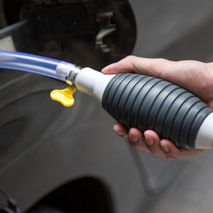 Manual Siphon Pump Kit with 1.5M Hose Hand Fuel Transfer Pump for Gas Gasoline Oil Water Urea Fluid Car Truck Motorcycle Emergency Liquid Extractor Tool