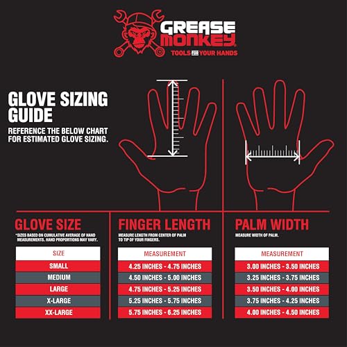 Grease Monkey Work Gloves, Men's Nitrile All Purpose Gloves with Grip for Construction, Safety, Mechanics, Touchscreen - size: Single - Large, style: Disposable Nitrile Gloves