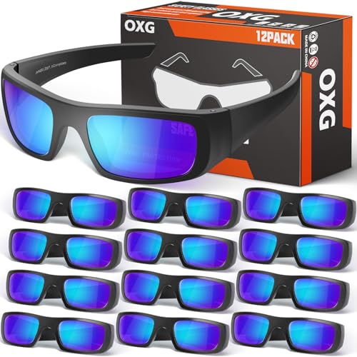 OXG Safety Glasses Protective Eyewear Men Women, ANSI Z87.1 Work Glasses Scratch Impact Resistant for Industrial Shooting - color: Multicolor-12