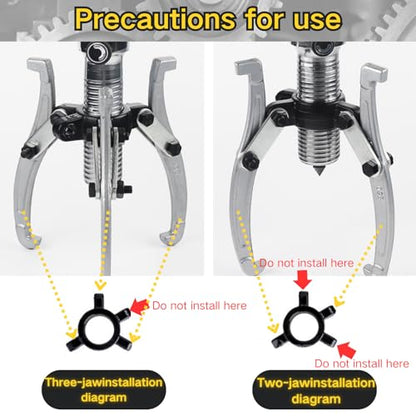 20T Hydraulic Gear Puller Set Wheel Bearing Puller Kit Pulling Separator for Wheel Hubs Rotors Car Axles Pulleys Brake Heavy Duty Mechanical Repair