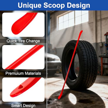 Tire Bead Breaker Tool with Tire Hammer and 2Pcs 38inch Tire Iron Bars for Tire Changing Tool Tire Changer Kit - style: Tire Hammer+L Tire Bar+L Tire Bar