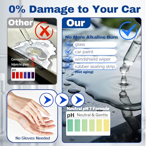 Oil Film Remover Streak Free Glass Cleaner, Car Truck SUV Window Spray 4oz | Windshield Anti-Fog Rain Repellent, Removes Grease Silicone Water Spots Road Grime, Home Use Mirrors Interior Exterior