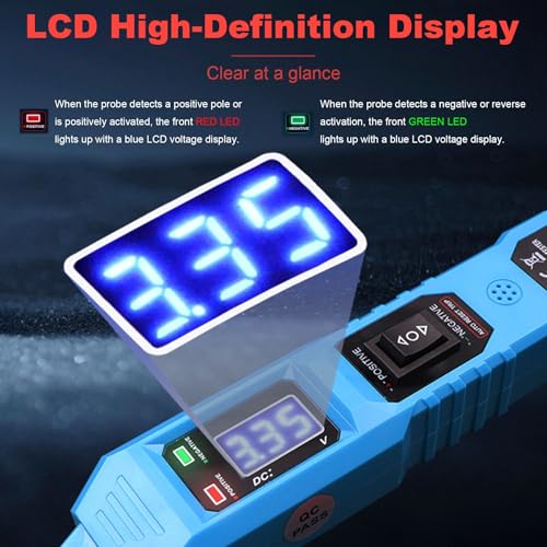 Automotive Power Circuit Probe Tester 3.5-36V DC,6-in-1 Automotive Circuit Tester with Blue Backlit LCD,Overload Protection & 14.7FT Cable,Test Light for Car Truck Motorcycle Boat Trailer(Blue) - style: Blue Set