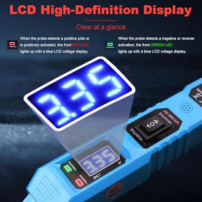 Automotive Power Circuit Probe Tester 3.5-36V DC,6-in-1 Automotive Circuit Tester with Blue Backlit LCD,Overload Protection & 14.7FT Cable,Test Light for Car Truck Motorcycle Boat Trailer(Blue) - style: Blue Set