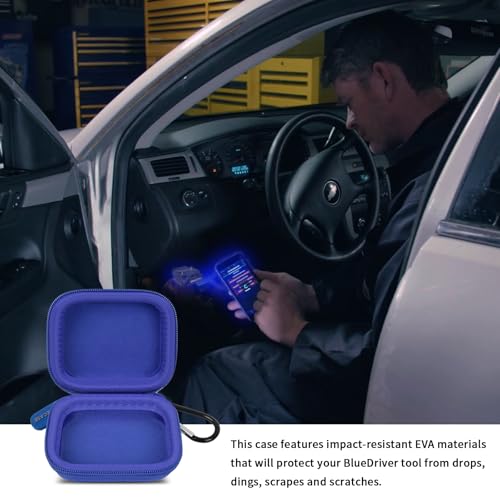 Car and Auto Mini Carry Case Compatible with BlueDriver Bluetooth Pro/Pro Next Gen OBDII OBD2 Scan Tool Monitor for iPhone & Android -Bag Only (Dark Blue) - color: Dark Blue