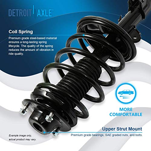 Detroit Axle - 2pc Front Struts for 98-03 Toyota Sienna, 2 Struts & Coil Springs Assembly 1998 1999 2000 2001 2002 2003 Replacement Suspension Quick Install Ready Struts Shocks - size: 171437_171438/PAIR