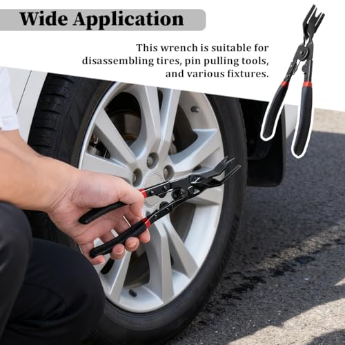 Zpana Car Panel Clip Removal Plier, Vehicle Interior Upholstery Trim Clip Remover Plier, Automotive Door Panel Rivet Removal Tool for Removing Push Pin and Trim Fastener, Universal Fit