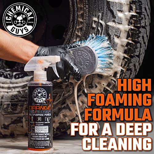 Chemical Guys, Signature Series Orange Degreaser Spray, Heavy Duty, 16 oz | Heavy-duty citrus degreaser breaks down grease and oil on engines, tires, tools and undercarriages, dilutable - size: 16 Fl Oz (Pack of 1)