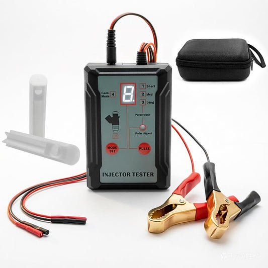 Upgraded Fuel Injector Tester and Cleaner Kit with 2 Adapters | 8 Pulse, 12V/5V Output Power Modes - DIY Cleaning Tool, Short Circuit Protector, Test Two Fuel Injectors Simultaneously - color: Normal version 2 adapters