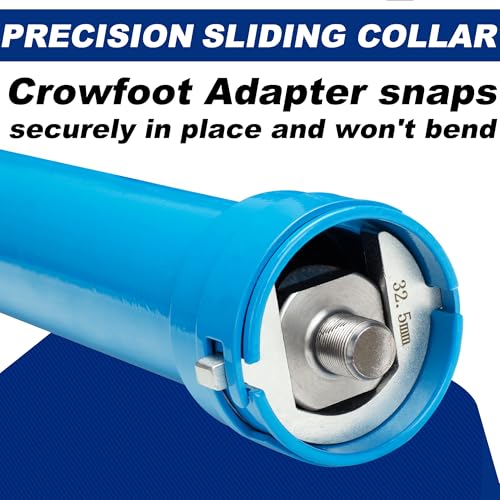 Inner Tie Rod Removal Tool, Master Inner Tie Rod Tool Set with 12 Crowfoot Adapters & 1/2 Inch Drive Tube for Tie Rods Remove & Install (Blue) - color: Blue