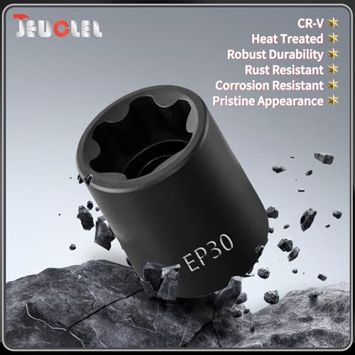 EP Socket EP30, 6 Point 1/2” Dr Female External E-Torx Plus Socket | EP Socket, Female External, E-Torx Plus Socket, External, Cr-V Steel, High Deformation Prevention - size: EP30