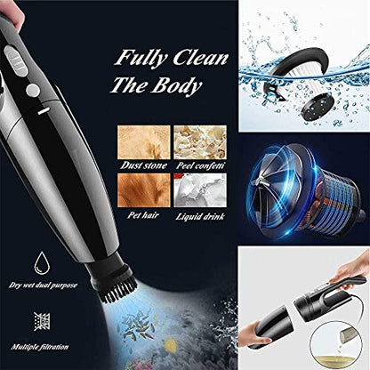 Car Wash Kit with High Power Handheld Vacuum Car Wash Detailing Mop kit | Car Cleaning Kit Detailing Brush Safety Hammer Car Wash Brush Microfiber Gloves Washing Sponge fo Car Washing Kit - size: XXL-11