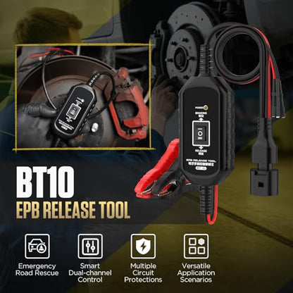 BT10 EPB Emergency Release Tool for Electronic Parking Brakes | Temporary EPB release for brake service and vehicle recovery; dual-direction control, two connections, 10-14 V DC, 5 A fuse
