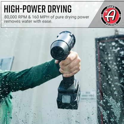 Adam's Polishes Cordless Mini Air Cannon - Portable High-Powered Car Detailing Dryer Blower | Rechargable Air Blower for Your Car, Truck, Van, Motorcycle | Use Before Applying Wax Or Ceramic Coatings