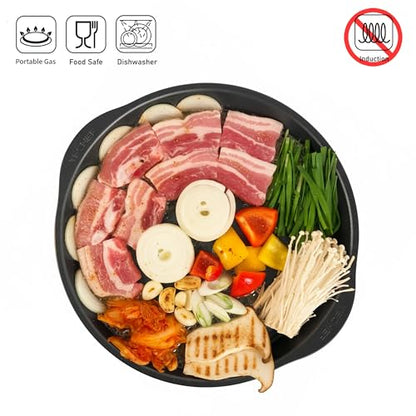 TECHEF - Korean BBQ Nonstick Grill Pan, KBBQ Grill Pan, PFOA-Free, Dishwasher Oven Safe, Made in Korea - color: Purple