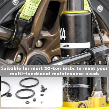 20 Ton Vertical Bottle Jack Repair Kit, Hydraulic Jack Full Oil Seal & O-Ring Replacement Tool Set