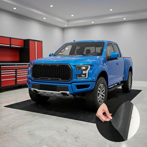 FLEXIMOUNTS 22x9 Ft Extra Large Garage Floor Mat - Waterproof Oil Absorbent Surface, Stay-in-Place Garage Flooring Roll for Under Car (Includes Double Sided Tape) - size: 22' x 8'10"