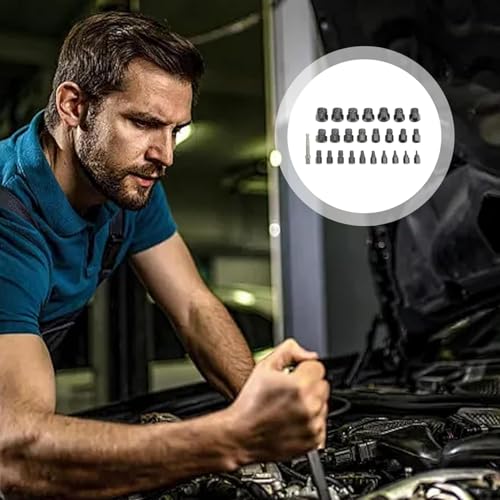 26pcs Screw Extractor Set, 2025 Upgraded Broken Head Bolt Screw Cap Extractor Broken Head Screw Hexagon Socket Bolt Removal Tool, Damaged Bolt and Screw Extractor Set