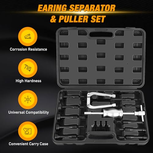 GOOACC 16pcs Blind Hole Bearing Puller Kit, Slide Hammer Pilot Insert Inner Internal Removal Tool Blind Hole Collet Bearing Set, Heavy Duty Blind Bearing Race and Seal Puller Extractor Kit Black Case - color: 16pc Blind Hole Bearing Puller Black
