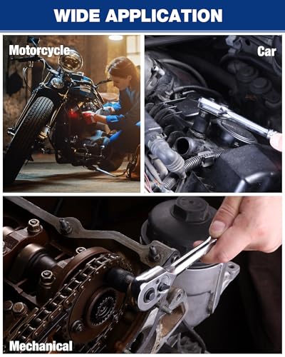 WORKPRO 11PCS E-Torx Socket Set, 1/4" 3/8" Drive Star Socket Set, CR-V Steel External Torx Socket Set (E4-E20 Socket) with PVC Socket Organizer, Ideal for Motorcycle, Automotive, and Mechanical Repair