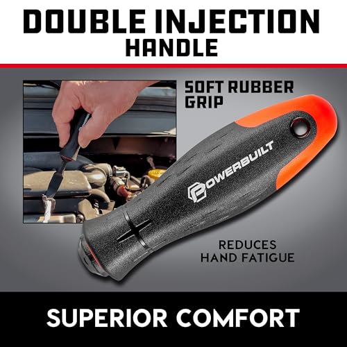 Powerbuilt O-Ring Hook and Pick Set, 7 Interchangeable Picks with Double Injection Handle, Cars, Machinery, Plumbing - 643063ECE