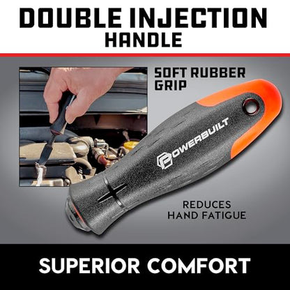 Powerbuilt O-Ring Hook and Pick Set, 7 Interchangeable Picks with Double Injection Handle, Cars, Machinery, Plumbing - 643063ECE