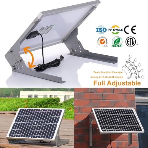 SUNER POWER 24V 20W Solar Battery Charger Maintainer, Built-in Ultra Smart MPPT Charge Controller, Waterproof 20 Watt Solar Panel Batter Trickle Charging Kit