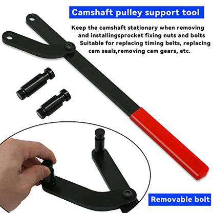 Camshaft Pulley Holder Tool for Cam Sprockets and Injection Pump Pulleys | Compatible with select Honda and Toyota vehicles; alloy steel holder fits holes over 12 mm with 19-190 mm spacing