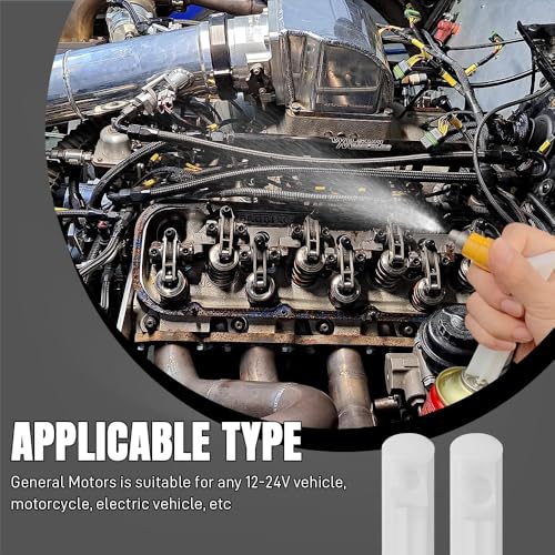 4PCS Fuel Injector Cleaner Kit, Flush Cleaner Adapter,Universal Fuel Injector Flush Cleaner Adapter DIY Cleaning Tool Kit with Test Lead, Fuel Pump Pressure Test for Most Vehicles