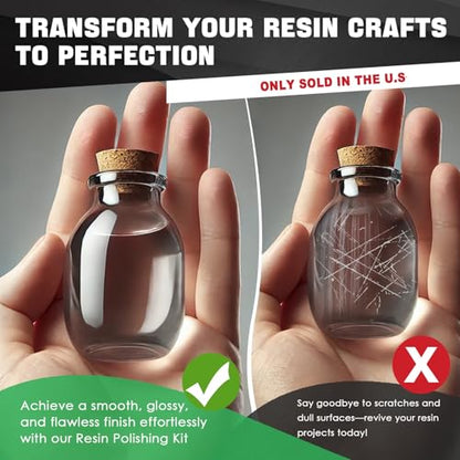 Premium Epoxy Resin Polishing Kit - Epoxy Resin Polishing Compound，for Scratching, Sanding, and Polishing
