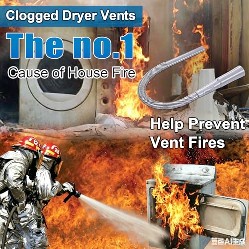 3 Pieces Dryer Vent Cleaner Kit: Vacuum Hose With Brush & Gloves Fits for Vacuums Cleaner, Refrigerator Condenser Coils, Tight Spaces Behind Appliances, Deep Cleaning Tools for Clogged Ducts-Gray - color: Gray(Complete Kit)