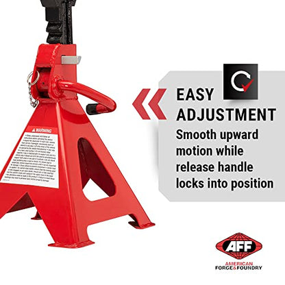 AFF 6 Ton Jack Stand Set - Heavy Duty Ratchet Style Jack Stands - Pair - size: 6 Ton
