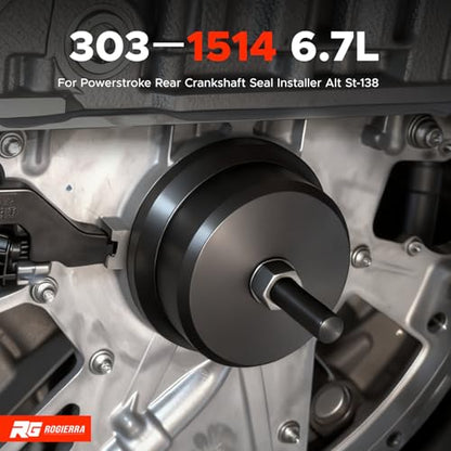 Rogierra Front+Rear Crankshaft Seal Remover & Installer Tool Set for Ford 6.7L Powerstroke Diesel 2011-2022 F250 F350 F450 F550 F650 F750 Super Duty, Replaces 303-1509 303-1510 303-1513 303-1514