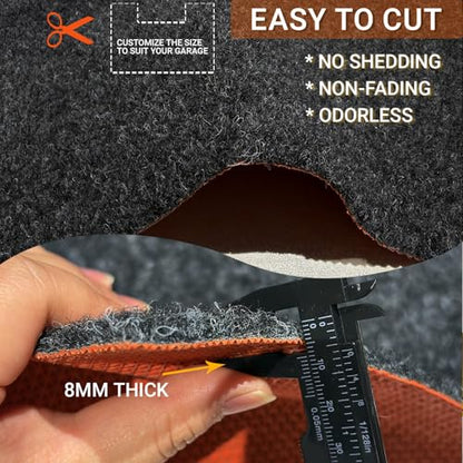 Oil Spill Mat Thick 1/3", Heavy Duty Rubber Mat for Driveway, Black 64x32 | Reusable Oil Drip Mat, Absorb Grease Water Leakproof Stain-Resistant Garage Floor Protector for Under Car Mower Outdoor - size: 64"L x 32"W x 0.3"Th