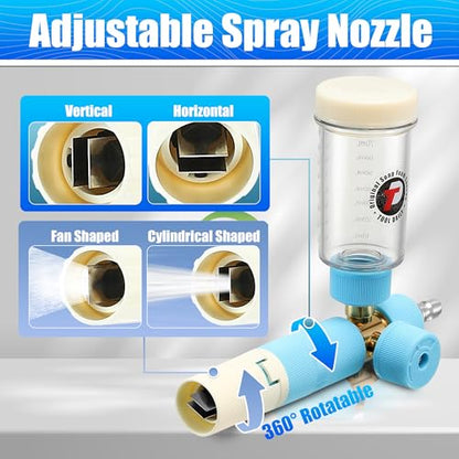 Tool Daily Mini Foam Cannon with Dual Connector, 5 Power Washer Tips | Original Soap Foam Cannon for Car Washing, 1/4" Quick Connect, 3600 PSI - size: 100 ml