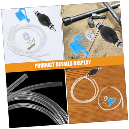1set Liquid Pump Kit Portable Siphon Hose for Transfer Efficient Hand Operated Pump Backflow Design for Cars and Motorcycles