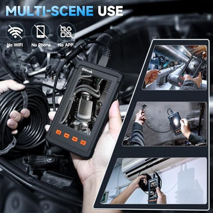 50FT Endoscope Camera with Light, Oiiwak Snake Borescope Endoscope Inspection Camera for Pipe Sewer Drain Plumbing Inspection 1080P HD 4.3" IPS Screen IP67 Waterproof - style: Singlel Lens-8.5mm