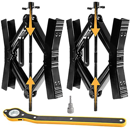 Camper Wheel Chock Stabilizer 2 Sets, Double Speed Heavy Duty Truck RV Tire Scissor Locking X Chock, Camper Accessories for Travel Trailers Tire Chalks, Anti Rust Coating, Fit for 3.5” to 12” - size: Tire Spacing:3.5in-12in