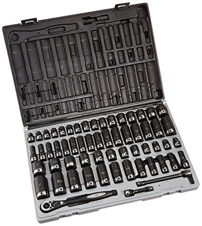 3/8" Dr. 59pc Fract. & Metric Duo-Socket Set - 12
